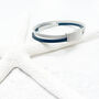 Double Banded Steel And Leather Bracelet | Men's Gift, thumbnail 4 of 11