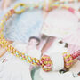 Rainbow And Gold White Jade Lucky Braided Bracelet, thumbnail 6 of 7