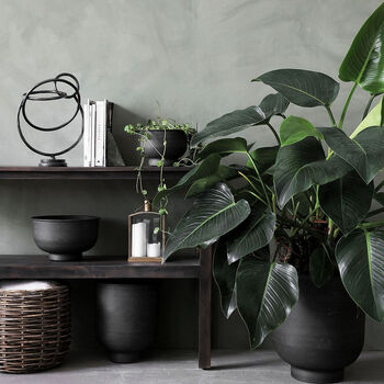 House Doctor Set Of Two Black Iron Planters, 4 of 4