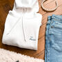Embroidered 'The Bride' Script Personalised Hoodie, thumbnail 3 of 4