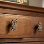 Vintage Brass Owl Perch Drawer Knob, thumbnail 4 of 8