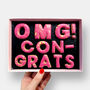 Omg! Congrats Letterbox Message Cookies Hot Pink, thumbnail 1 of 7