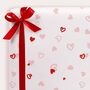 Three Sheets Of Cute Pink And Red Heart Wrapping Paper, thumbnail 1 of 2