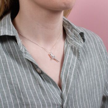 Sterling Silver Budgie Necklace, 3 of 11