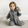 Personalised Grey Sherpa Knitted Onesie, thumbnail 4 of 9