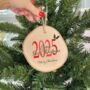 2025 Baby's First Christmas Wooden Bauble, thumbnail 1 of 2