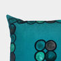 Ombre Circle Velvet Cushion Turquoise, thumbnail 2 of 4
