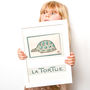 La Tortue Framed Vintage Tortoise Print, thumbnail 2 of 4