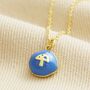 Colourful Enamel Organic Pendant Necklace In Gold, thumbnail 8 of 11