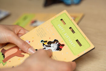 Personalised Party Animals Birthday Pop Out Card, 2 of 5