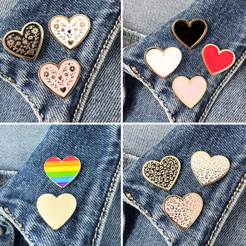 Naughty Heart Pin Badge Card, 8 of 12
