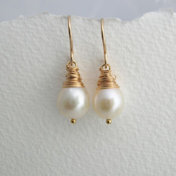 Aa Grade Freshwater Pearl Earrings, 3 of 7