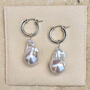 Daphne Large Baroque Pearl Earrings, thumbnail 1 of 3