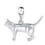 Sterling Silver Standing Cat Charm, thumbnail 1 of 6