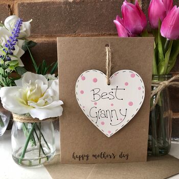 Personalised Mother's Day Granny Wooden Keepsake Card, 2 of 2