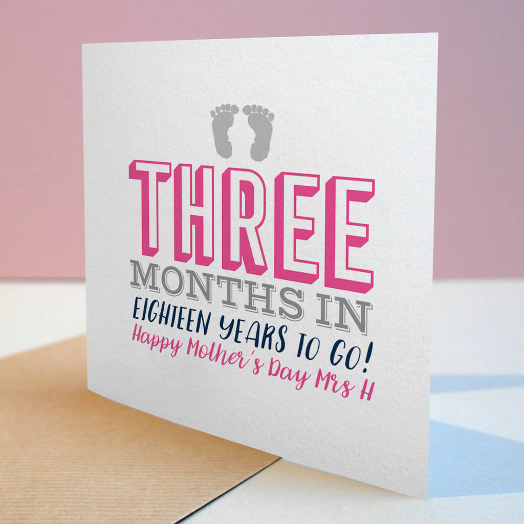 typographic new mum card by letterfest