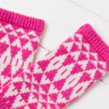 Bright Mirror Knitted Wrist Warmers, 6 of 10