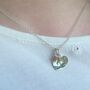 Birthstone Hammered Heart Necklace, thumbnail 3 of 6