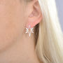 Serling Silver Northern Star Earrings, thumbnail 8 of 8