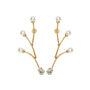 Bias Gold Plated Pearl Moving Sculpture Earrings, thumbnail 2 of 6