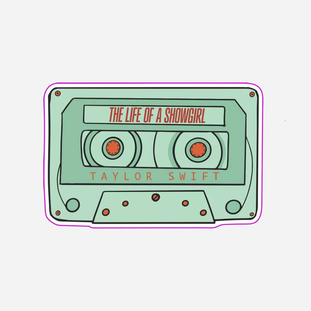 Taylor Swift Cassette The Life Of A Showgirl Sticker, 1 of 2