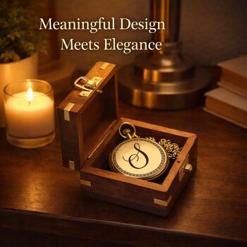 Personalised The Navigator Pocket Watch With Wooden Box Or Leather Case, 3 of 12