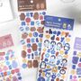 Cute Animal Sparkly Sticker Sheet, thumbnail 1 of 5