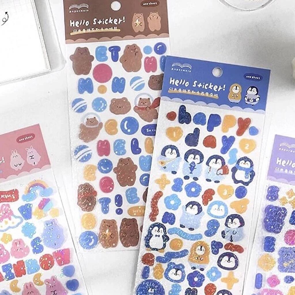 Cute Animal Sparkly Sticker Sheet, 1 of 5