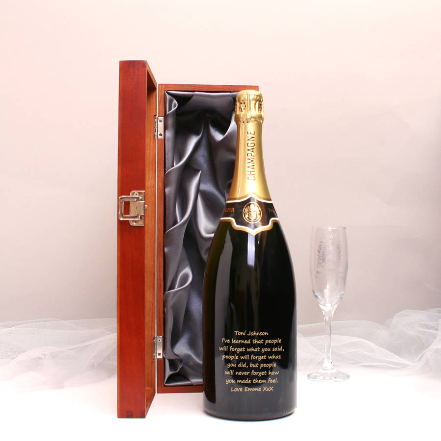 Engraved House Magnum Champagne With Elmwood Gift Box