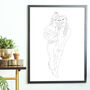 Bridesmaids Gift Custom Best Friends Line Drawing Art, thumbnail 5 of 8