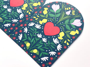 Floral Heart Love Card, 3 of 9