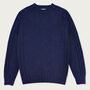 Fraser Navy Chunky Supersoft Lambswool Scottish Jumper, thumbnail 1 of 9