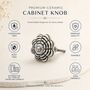 Monochrome Bloom Round Ceramic Knob, thumbnail 9 of 9