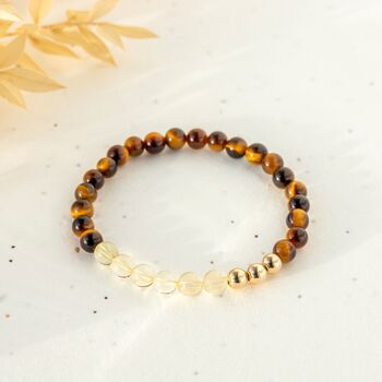Tigers Eye And Citrine Radiant Strength Gemstone Bracelet, 2 of 3