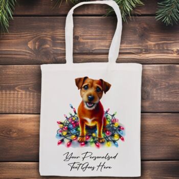 Personalised Patterdale In Christmas Lights, 6 of 12