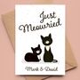 Personalised Wedding Or Civil Ceremony Card With Cats, thumbnail 3 of 3