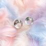 Silver Wave Stud Earrings, thumbnail 2 of 12