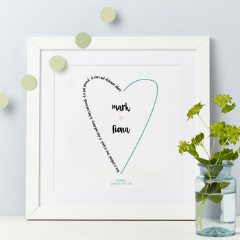 Personalised Valentine Words Or Song Print, 3 of 5