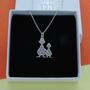 Mummy And Baby Duck Charm Necklace, thumbnail 1 of 2