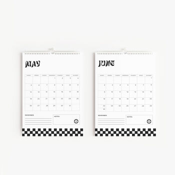 2024 Trendy Checkerboard Calendar, 4 of 8