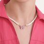 Butterfly Gemstone Pearl Necklace, thumbnail 1 of 2