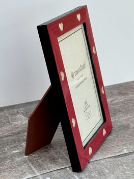Natalini Red With Cream Hearts Photo Frame, 3 of 3