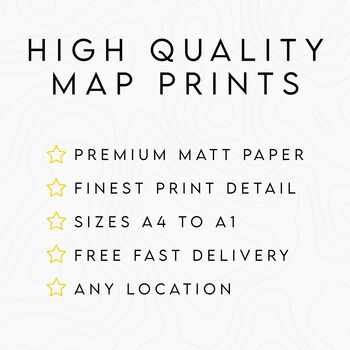 Where We Met Map Print Custom Wife Girlfriend Gift, 4 of 4