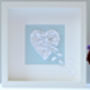Personalised Peace White Butterfly Heart, Framed, thumbnail 1 of 4