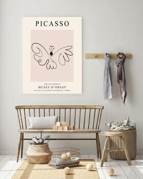 Picasso Pink Butterfly Art Print, 3 of 3