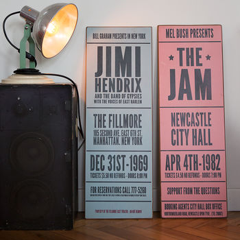 Personalised Vintage Style Concert Sign, 2 of 7