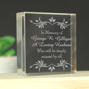 Personalised Sentiments Memorial Crystal Token, 2 of 6