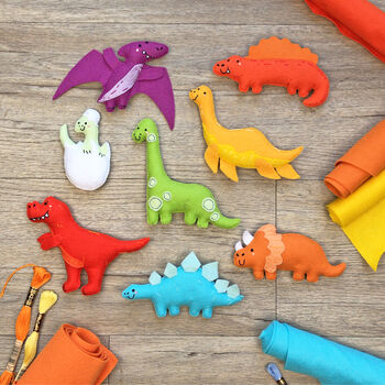 Sew Your Own Dinosaur Friends Felt Craft Kit, 12 of 12