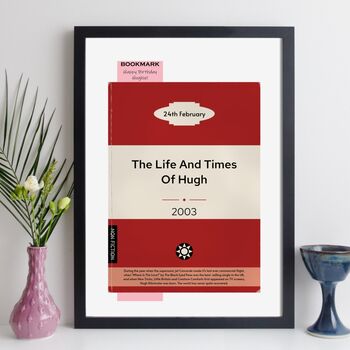 Personalised 21st Birthday Print 2003 Book Cover Gift, 8 of 12