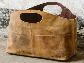Leather Log And Magazine Basket, 2 of 2